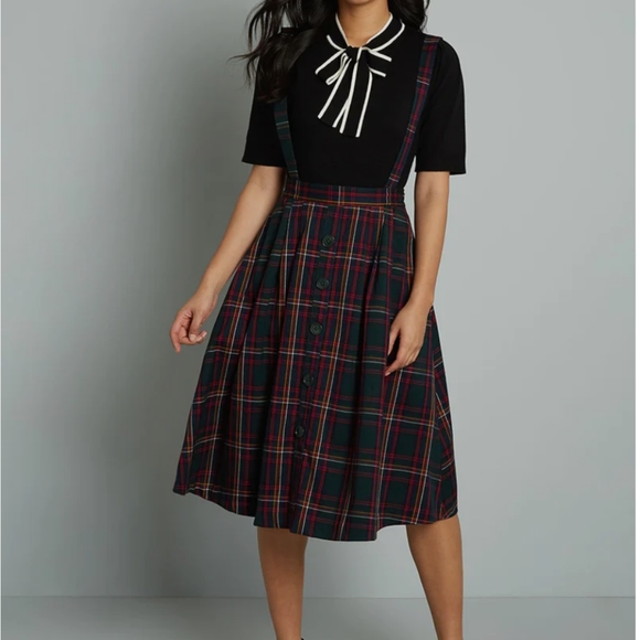 Modcloth Dresses & Skirts - 2 NWT Modcloth Scholastic and Fantastic Plaid Jumper Skirt